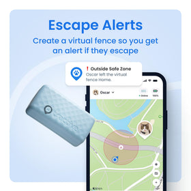 Tractive Cat Mini virtual fences protect safe zones and alert when crossed.