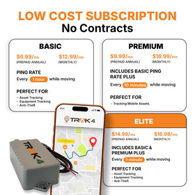 Trak-4 affordable subscription plans starting at $6.99 per month