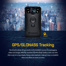 Transcend DPB40 DrivePro Body Camera battery-life emphasis for long shifts