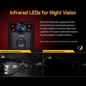 Transcend DPB40 DrivePro Body Camera IP68 rating protects against water and dust