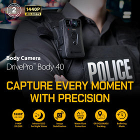 Transcend DPB40 DrivePro Body Camera night vision view shows clarity in low light