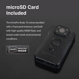 Transcend DrivePro Body 10 quick snapshot button, capture moments during incidents.