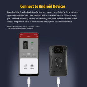 Transcend DrivePro Body 10 rugged design, water and shock resistant for tough environments.