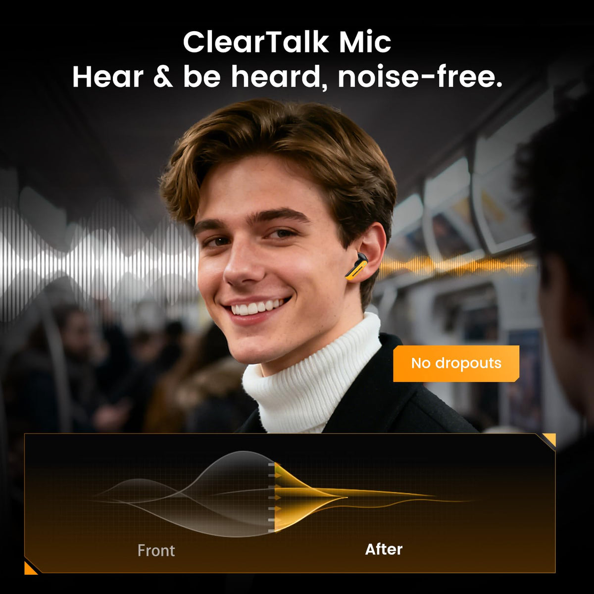 Transformers Bumblebee earbuds worn secure ergonomic fit for long sessions.