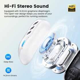 Transformers Open Ear Headphones LED display for battery status at a glance