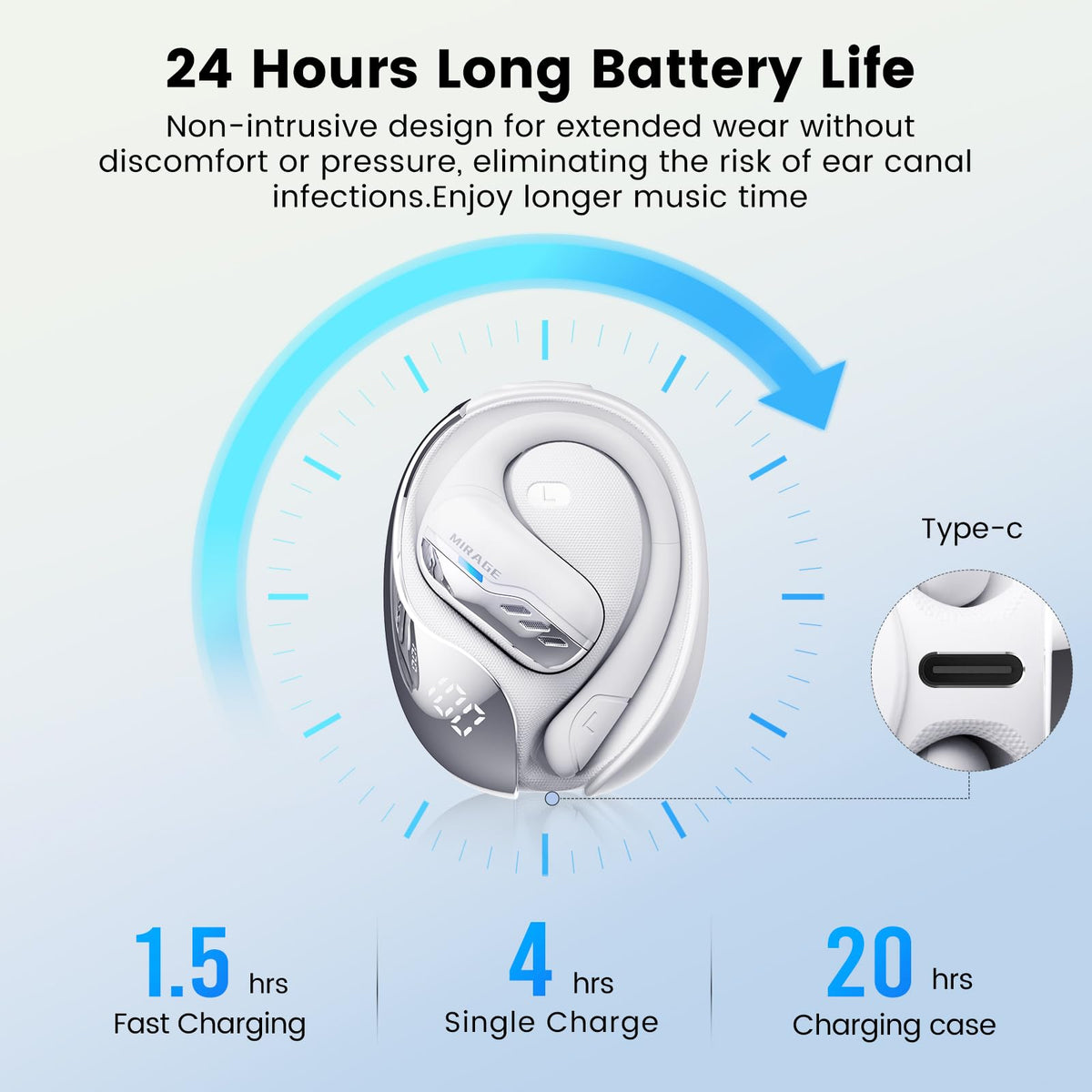 Transformers Open Ear Headphones secure fit for running and training