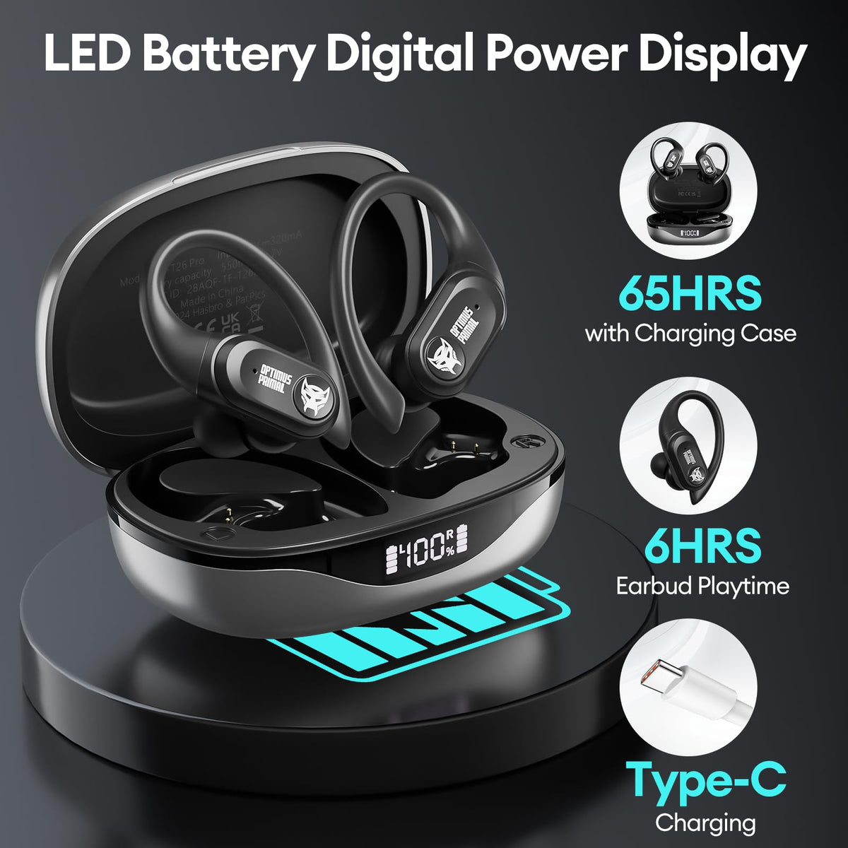 Transformers T26 Pro 13mm driver delivers deep bass and detailed sound.