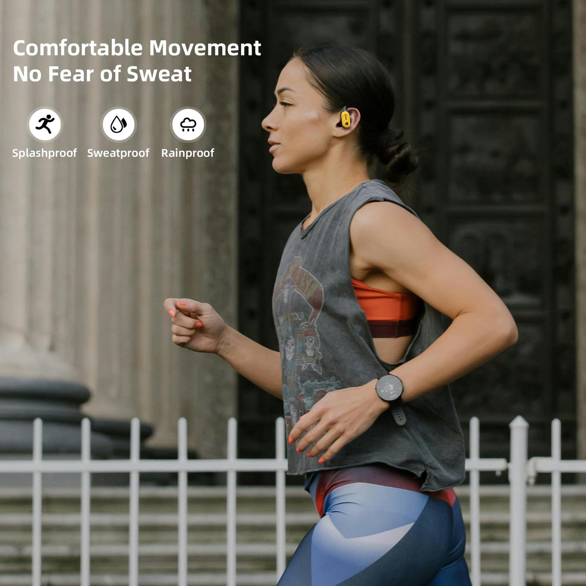 Transformers T26 Pro IPX5 rating protects during sweaty workouts.