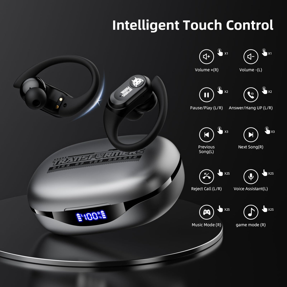 Transformers T26 Pro gaming mic enables in-game chat and online collaboration.
