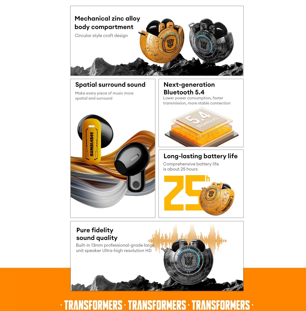 Transformers TF-T31 ENC call clarity for crisper conversations.