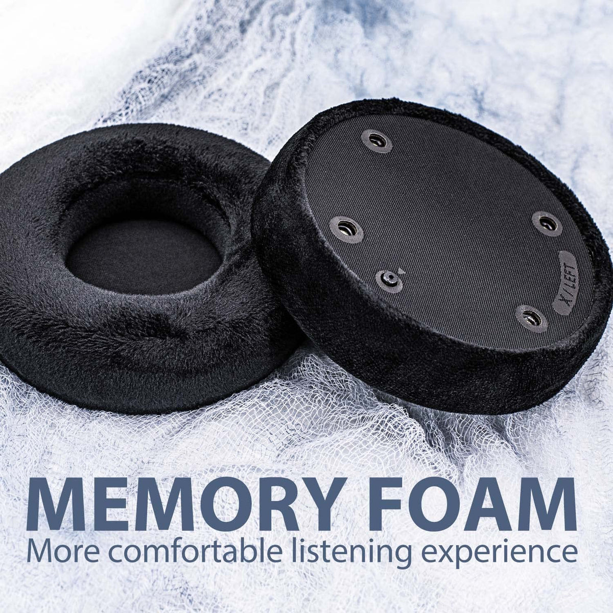 TRANSTEK Fidelio earpads memory foam cushions demonstrating sound isolation