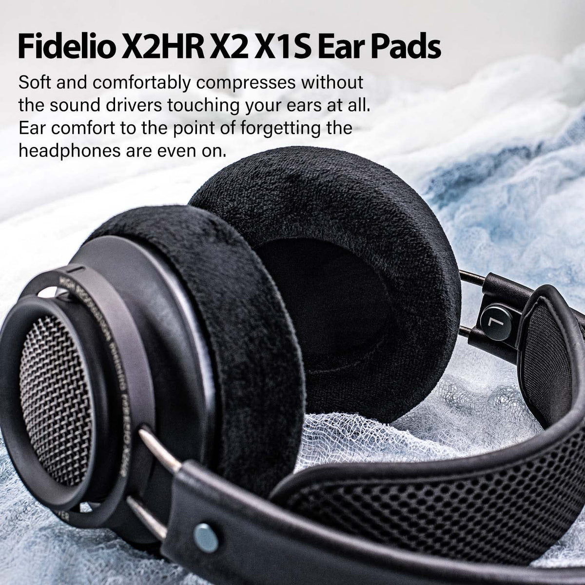 Durable stitching and soft padding on TRANSTEK Fidelio earpads endure daily use