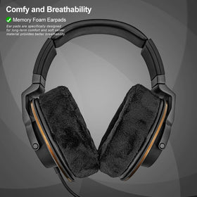 Transtek velour ear pads for ATH-A990z provide comfortable seal and isolation.