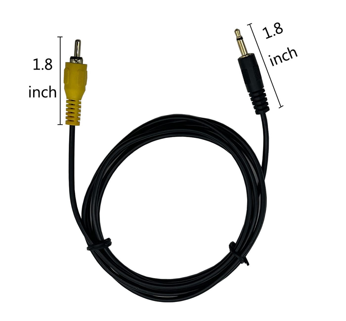 Traovien cable plugged into receiver in living room for easy AV hookup