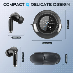 TRAUSI compact charging case keeps earbuds protected and charged