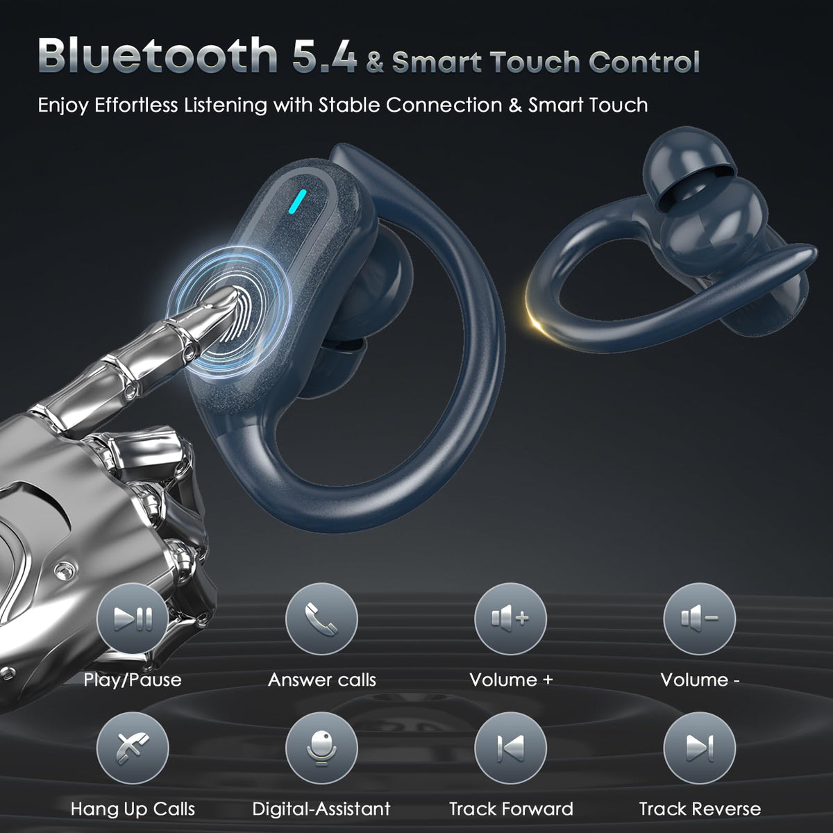 TRAUSI i27 earbud fitted in ear during workout for secure fit