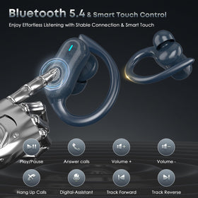 TRAUSI i27 earbud fitted in ear during workout for secure fit