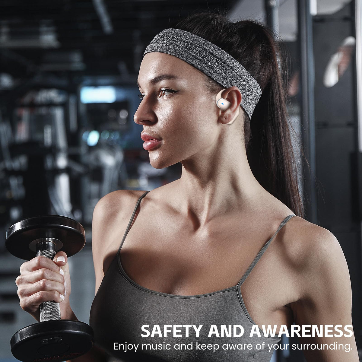 TRAUSI Open Ear Buds feature ear-hook for secure all-day wear.