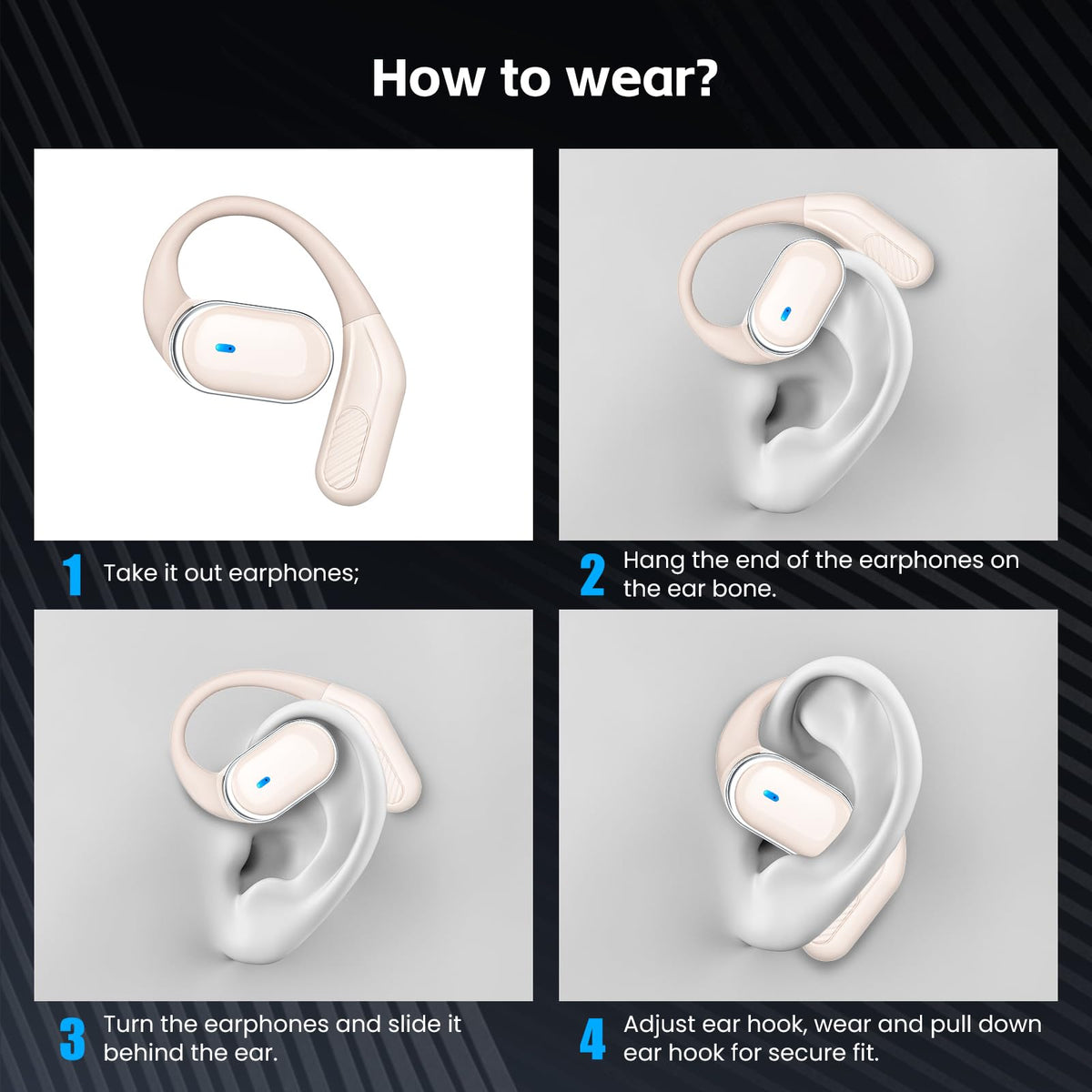 TRAUSI Open Ear Buds offer immersive sound with deep bass and crisp highs.