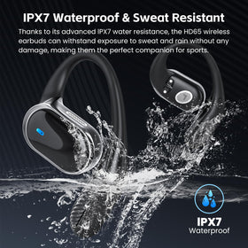 TRAUSI open-ear earbuds deep bass and wide soundstage.