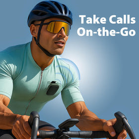 Travel Depot clip-on speaker ideal for golf, hiking, and jobsite tasks.