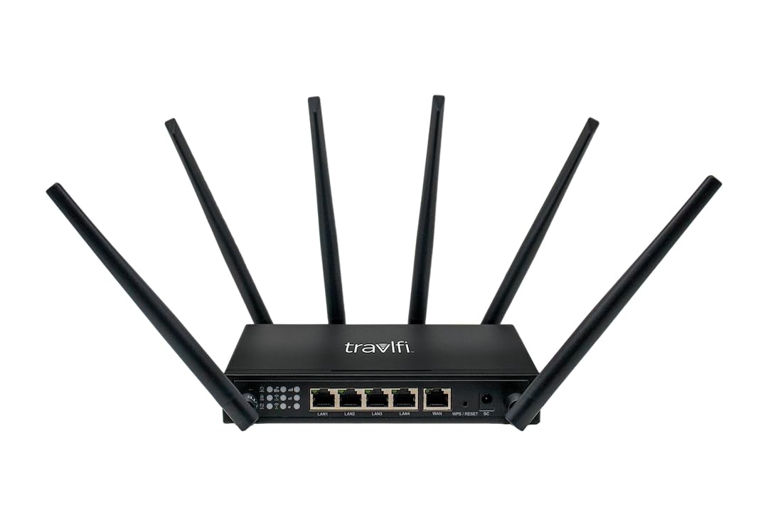 TravlFi JourneyXTR router front view for reliable RV WiFi on the go.