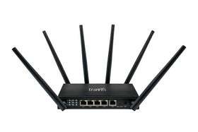 TravlFi JourneyXTR router front view for reliable RV WiFi on the go.