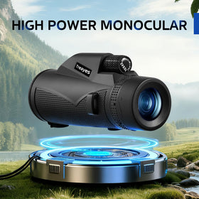 Treayes monocular mounted on tripod for steady long-duration observation