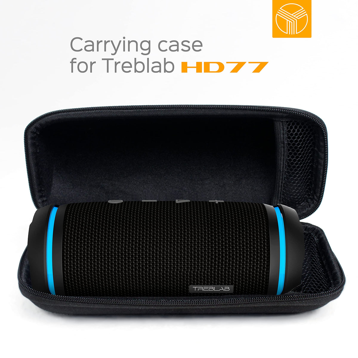 TREBLAB CB-77 interior pocket open with space for cable offering organized storage