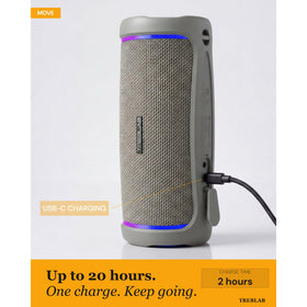 TWS pairing creates true stereo by linking two HD77 speakers.