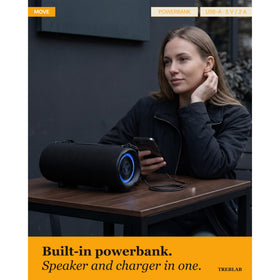 TREBLAB HD-Max battery-20h showcases long playback time