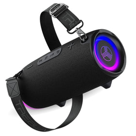 TREBLAB HD-Max front view highlights 60W power for outdoor listening
