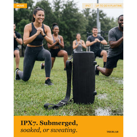 TREBLAB HD-Max IPX7-detail-durability demonstrates waterproof protection for pools and beaches