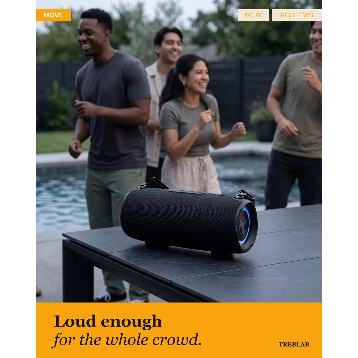 TREBLAB HD-Max mic-handsfree enables hands-free calls