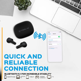 WX8 battery life up to 28 hours with charging case.