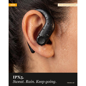 TREBLAB X3 Pro earhooks secure fit during workouts