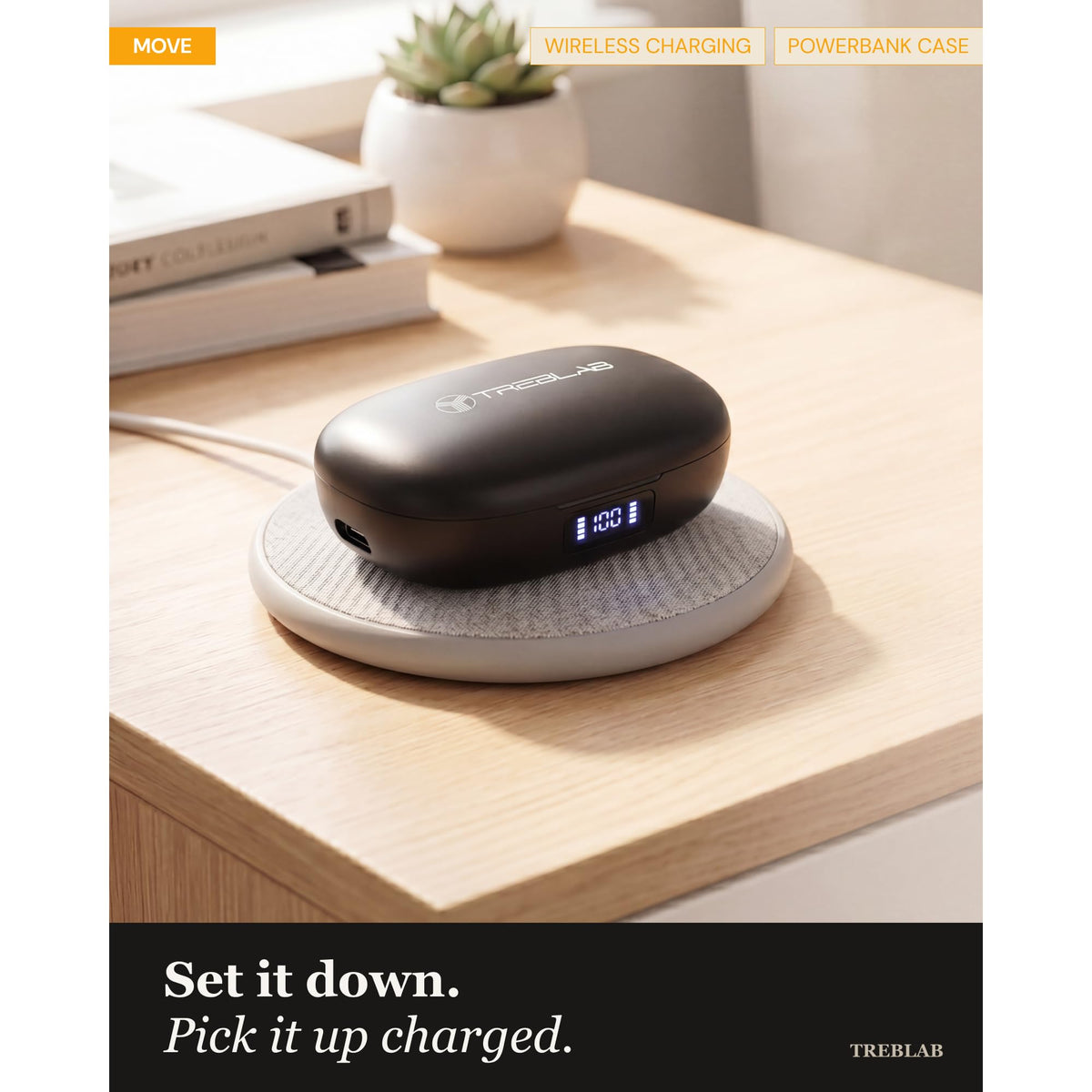 TREBLAB X3 Pro ergonomic design offers comfort for long gym sessions.