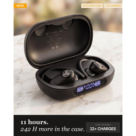 TREBLAB X4 used while lifting weights at gym, showing sweat-proof workout suitability