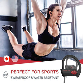 TREBLAB XR500 IPX7 waterproof design for rain, sweat, and tough workouts.