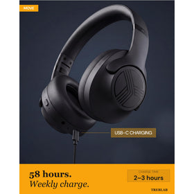 TREBLAB Z2 offers up to 58 hours of playback per charge.