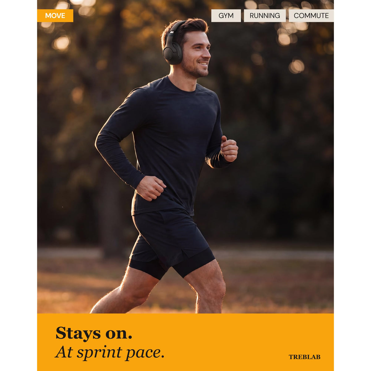 TREBLAB Z2 over-ear headphones with cushioned comfort for long wear.