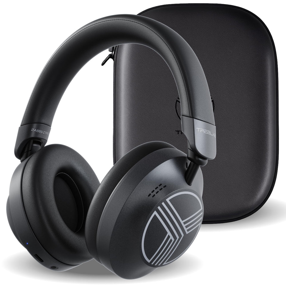 TREBLAB Z7-Pro headphones with hybrid ANC for quiet work and travel.
