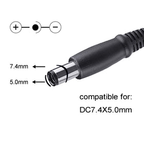 TREE.NB 7.4x5.0mm connector tip fits HP EliteBooks securely.