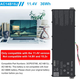 TREE.NB AC14B18J internal 6-cell design for balanced power delivery