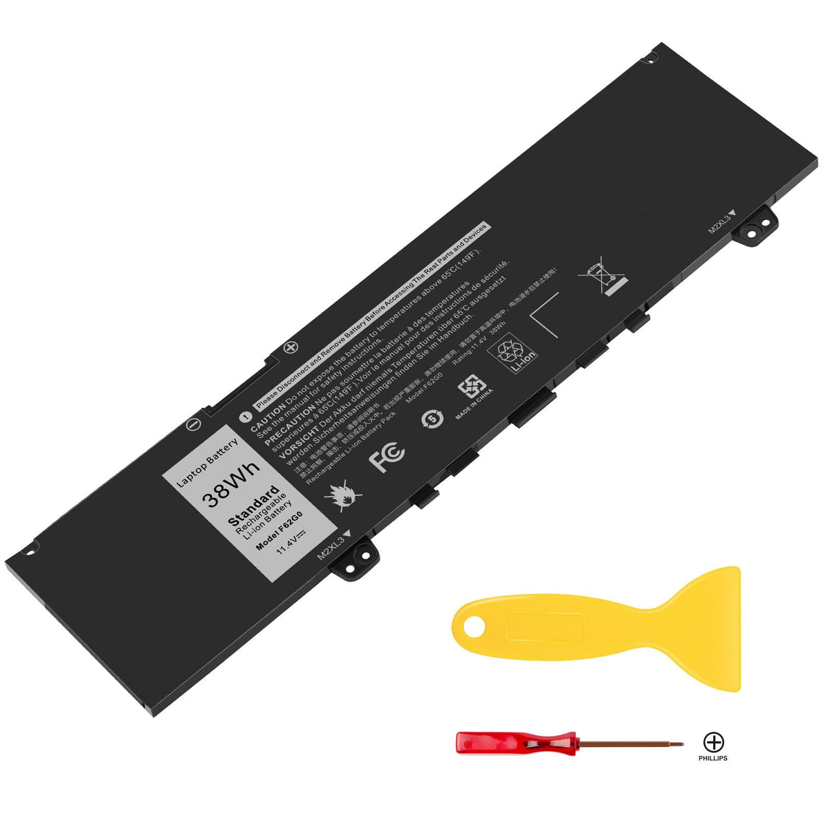 TREE.NB battery for Dell Inspiron 13-7000, front view showing easy plug-in replacement