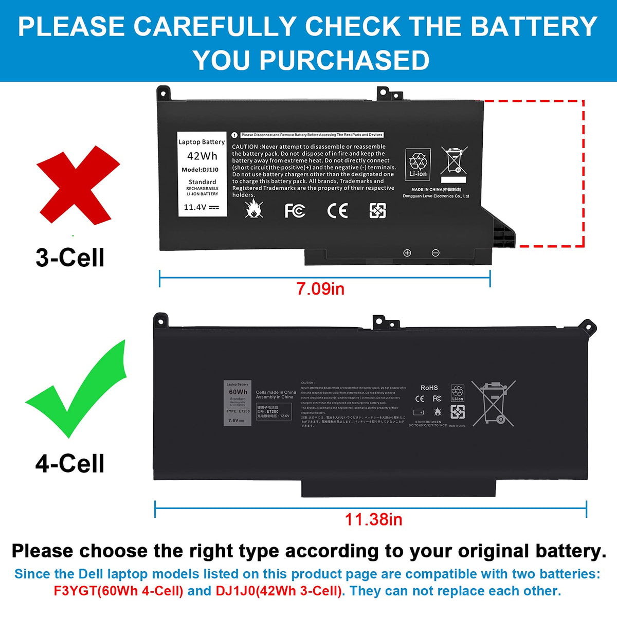 TREE.NB battery connectors close-up highlighting reliable power delivery for Dell Latitude