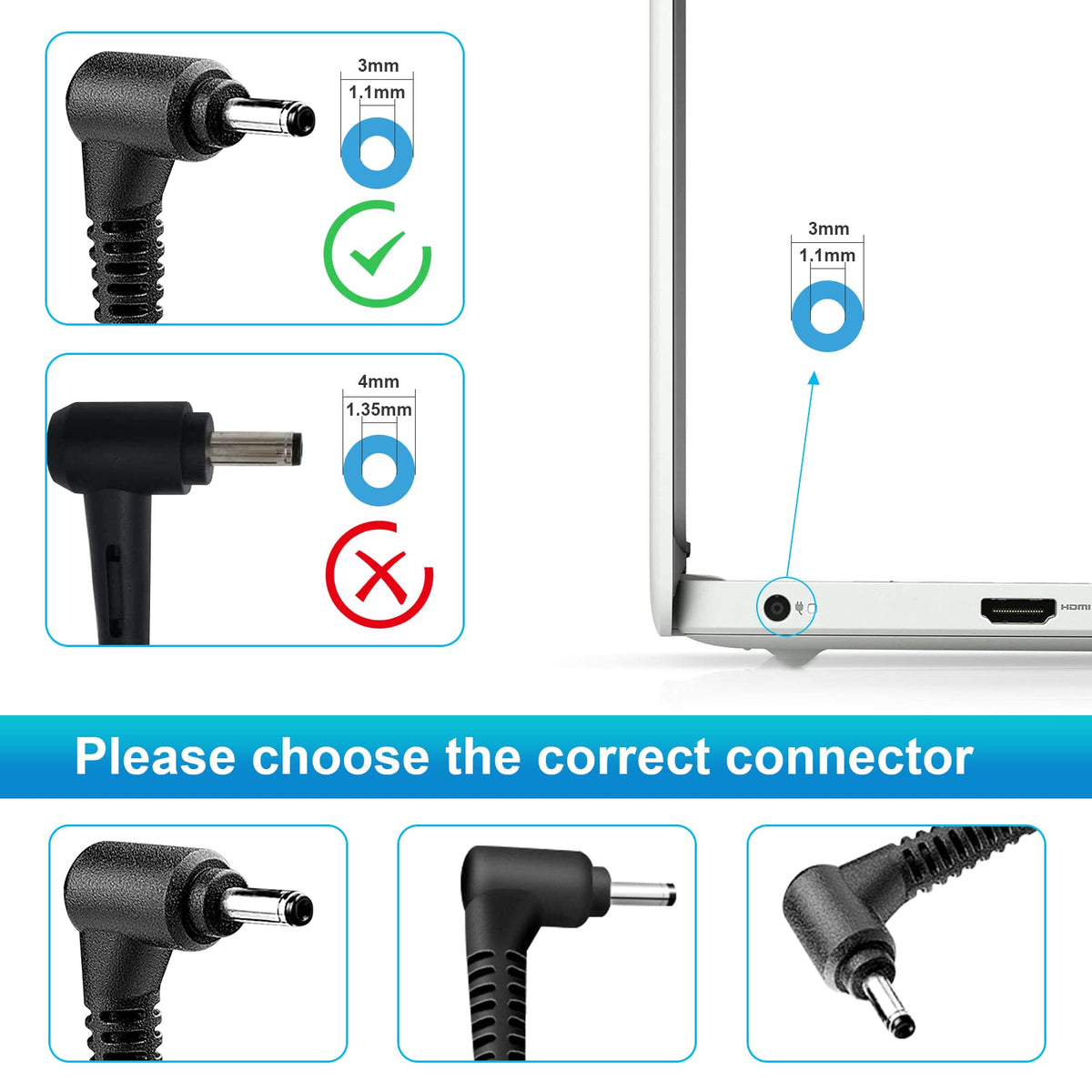 TREE.NB Brand-new replacement power cord for safe use