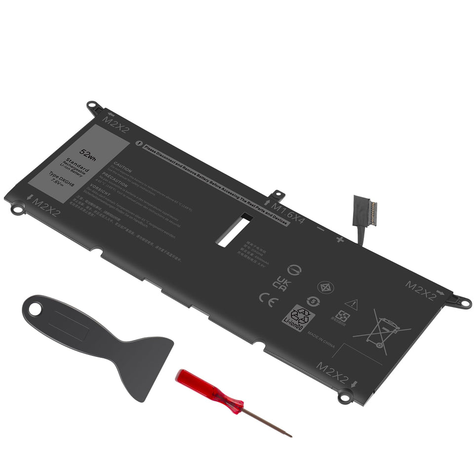 TREE.NB DXGH8 battery for Dell XPS 9370 front view, reliable replacement for extended runtime