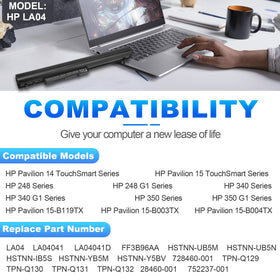 Tree.NB HP Pavilion 14/15 battery supports long-lasting notebook use in daily tasks.