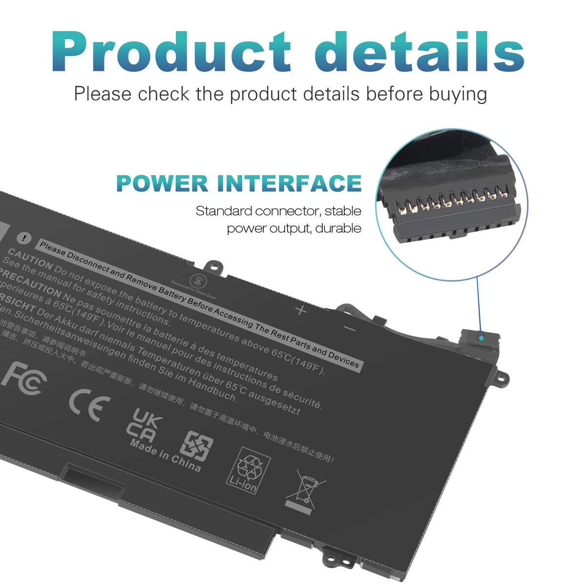 TREE.NB K5XWW battery packaging with CE and RoHS marks